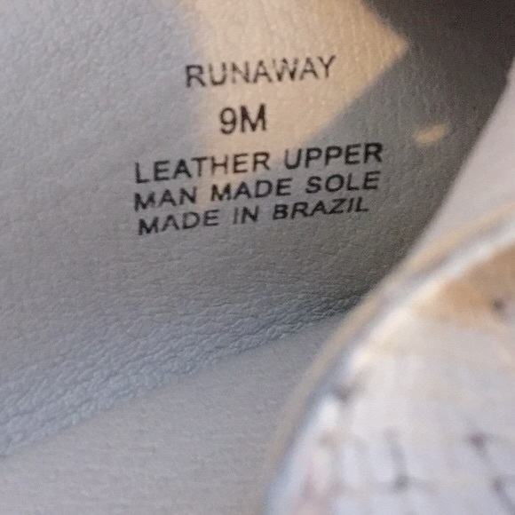 Matisse Platform Sandals ‘RUNAWAY’ Snakeskin Leather Ankle Strap Open-toe Size-7 - Picture 16 of 16